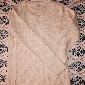 Pink Rose Cream Sweater